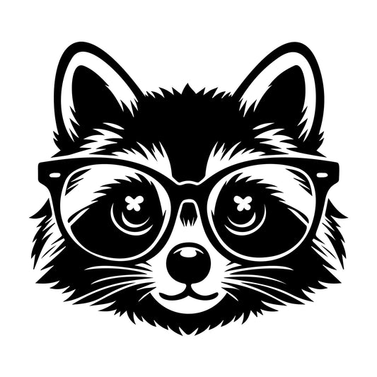 Raccoon SVG design for Cricut, Silhouette, laser cutting, vinyl, sublimation, and craft projects.