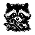 Raccoon SVG design for Cricut, Silhouette, laser cutting, vinyl, sublimation, and craft projects.