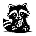 Raccoon SVG design for Cricut, Silhouette, laser cutting, vinyl, sublimation, and craft projects.