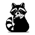 Raccoon SVG design for Cricut, Silhouette, laser cutting, vinyl, sublimation, and craft projects.