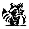Raccoon SVG design for Cricut, Silhouette, laser cutting, vinyl, sublimation, and craft projects.