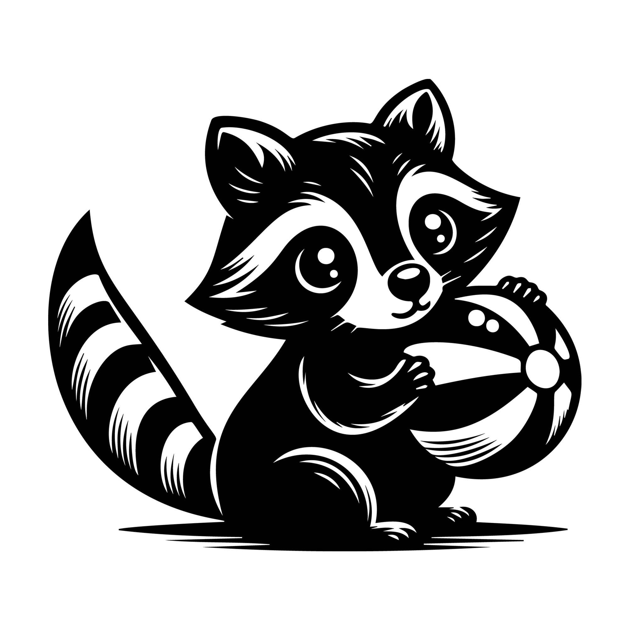 Raccoon SVG design for Cricut, Silhouette, laser cutting, vinyl, sublimation, and craft projects.