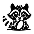 Raccoon SVG design for Cricut, Silhouette, laser cutting, vinyl, sublimation, and craft projects.