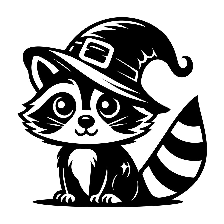 Raccoon SVG design for Cricut, Silhouette, laser cutting, vinyl, sublimation, and craft projects.
