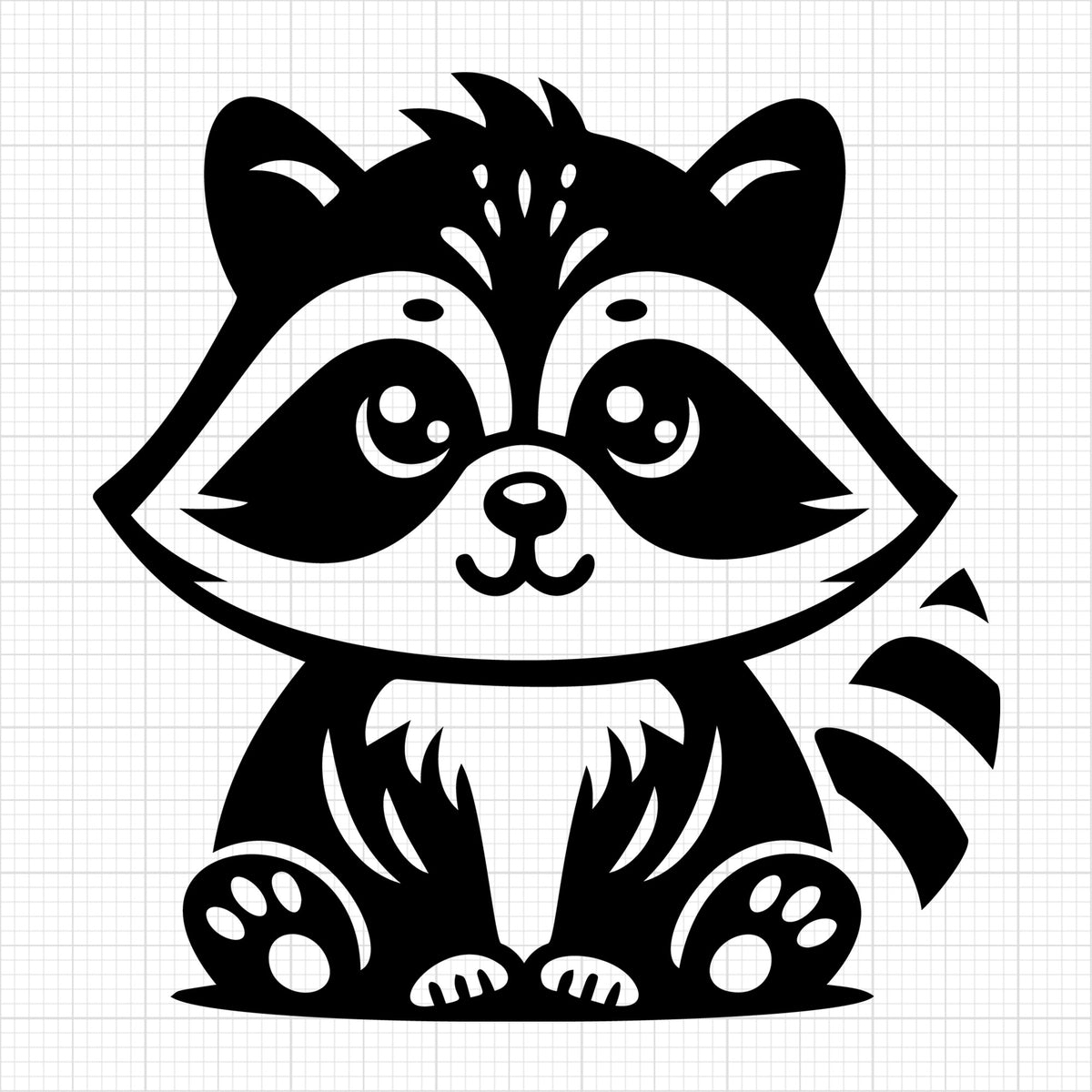 Raccoon Silhouette 1