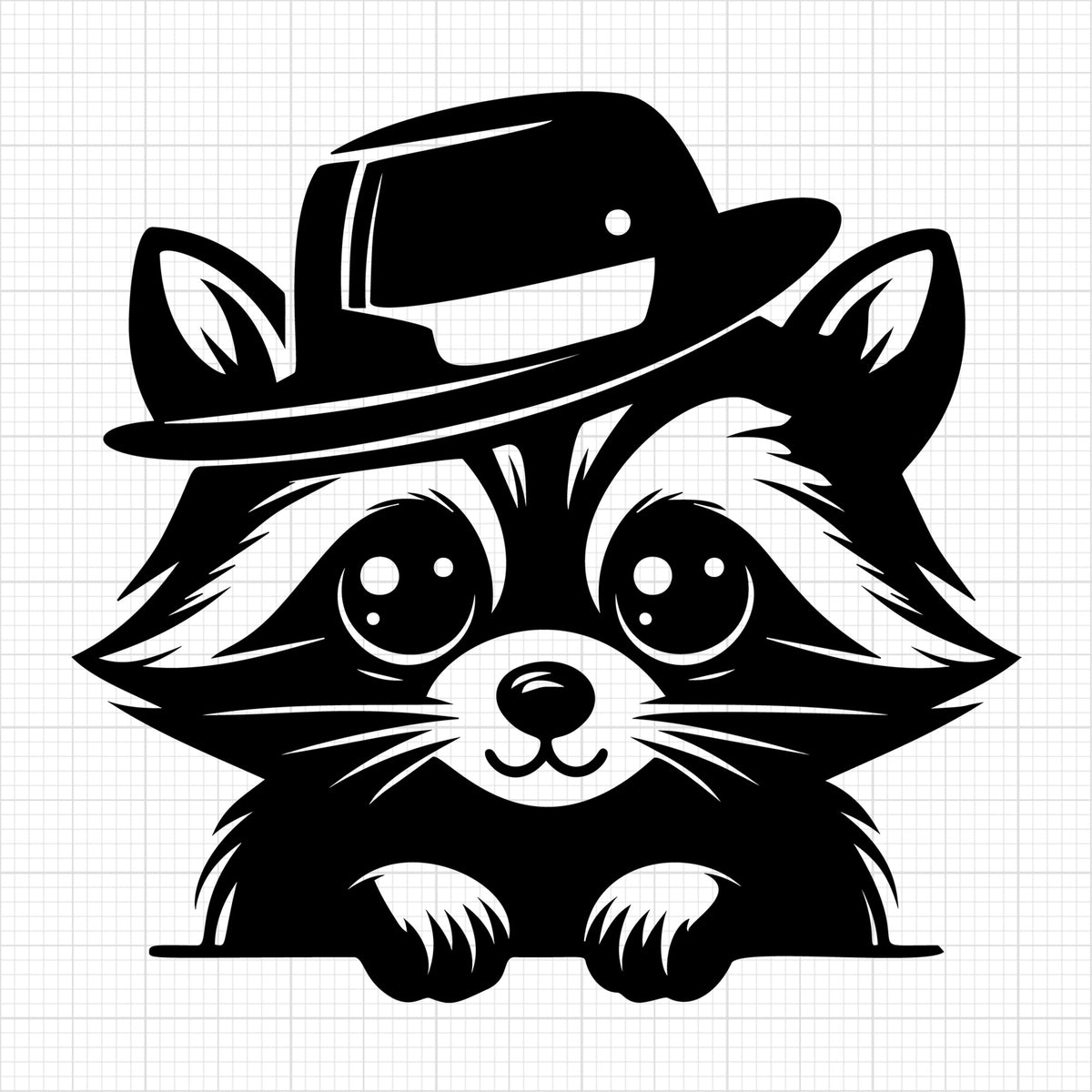 Raccoon Silhouette 10