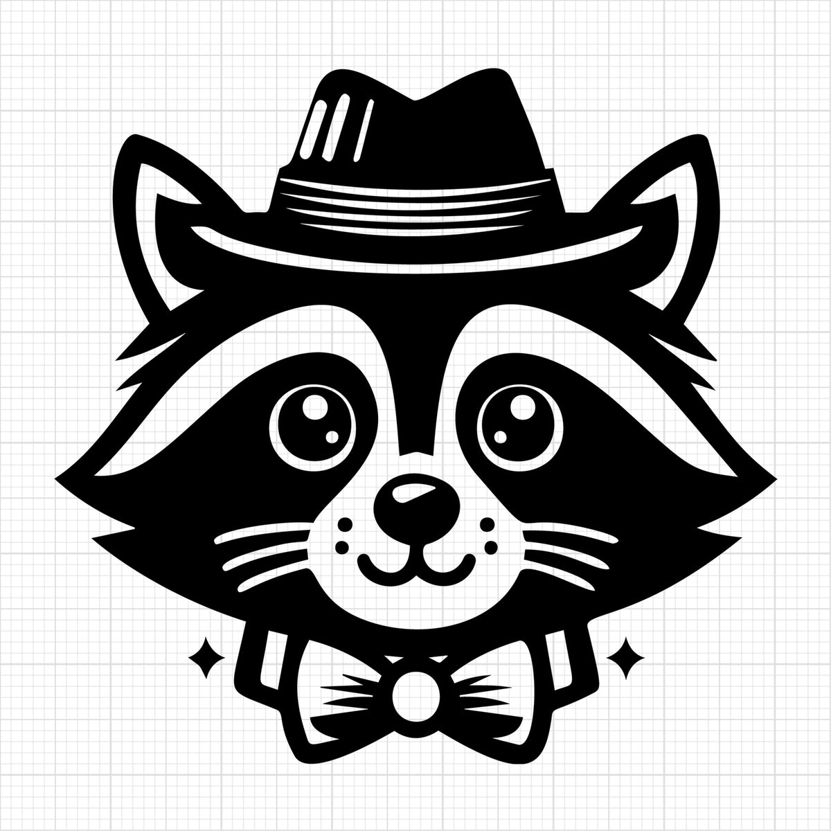 Raccoon Silhouette 11