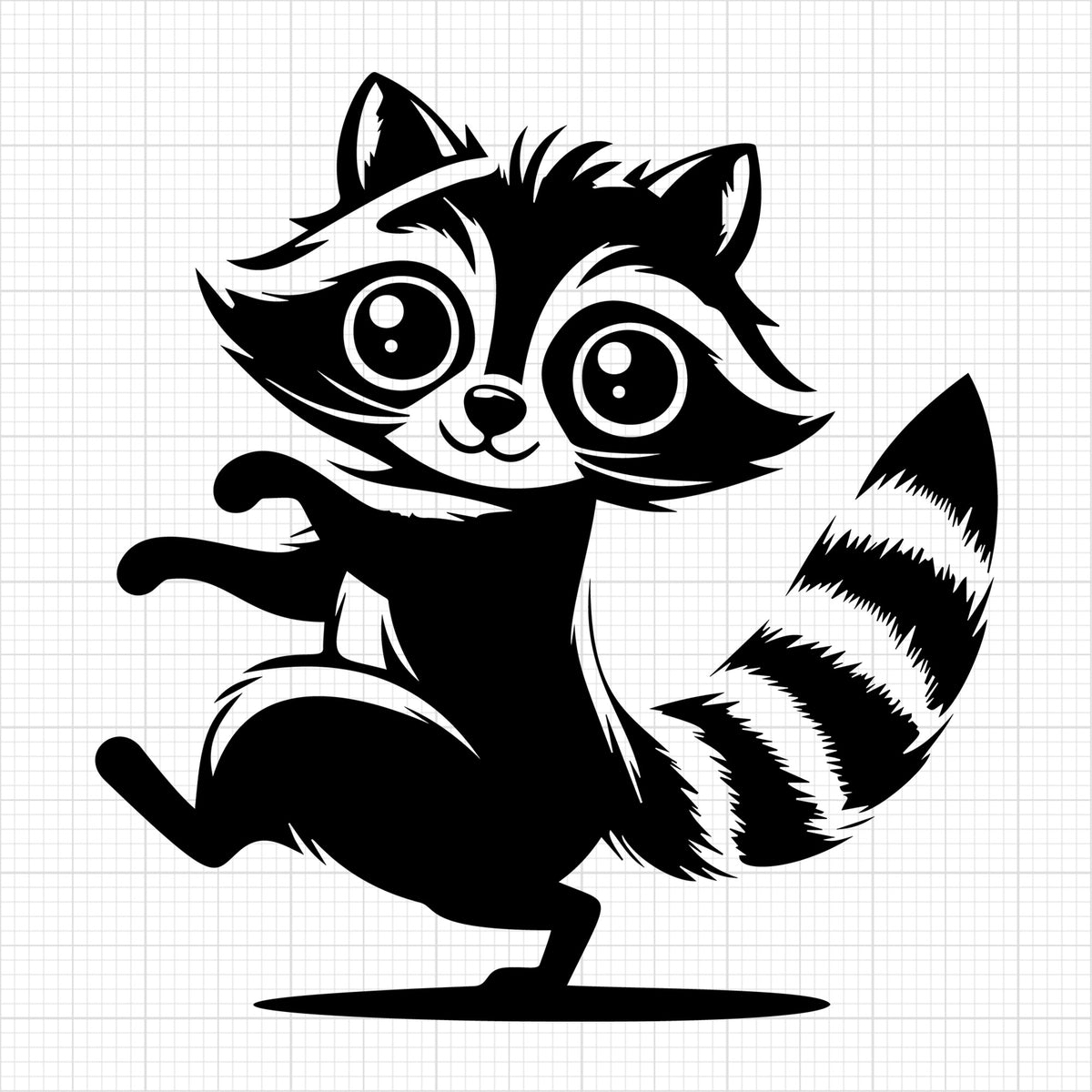 Raccoon Silhouette 12