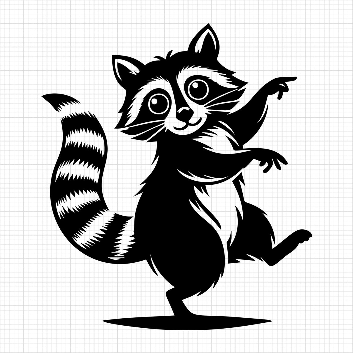 Raccoon Silhouette 14