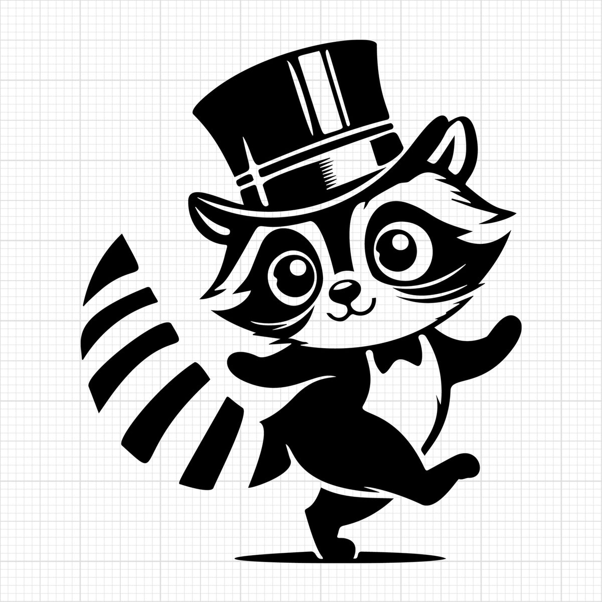 Raccoon Silhouette 16