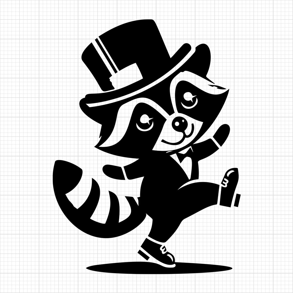 Raccoon Silhouette 19