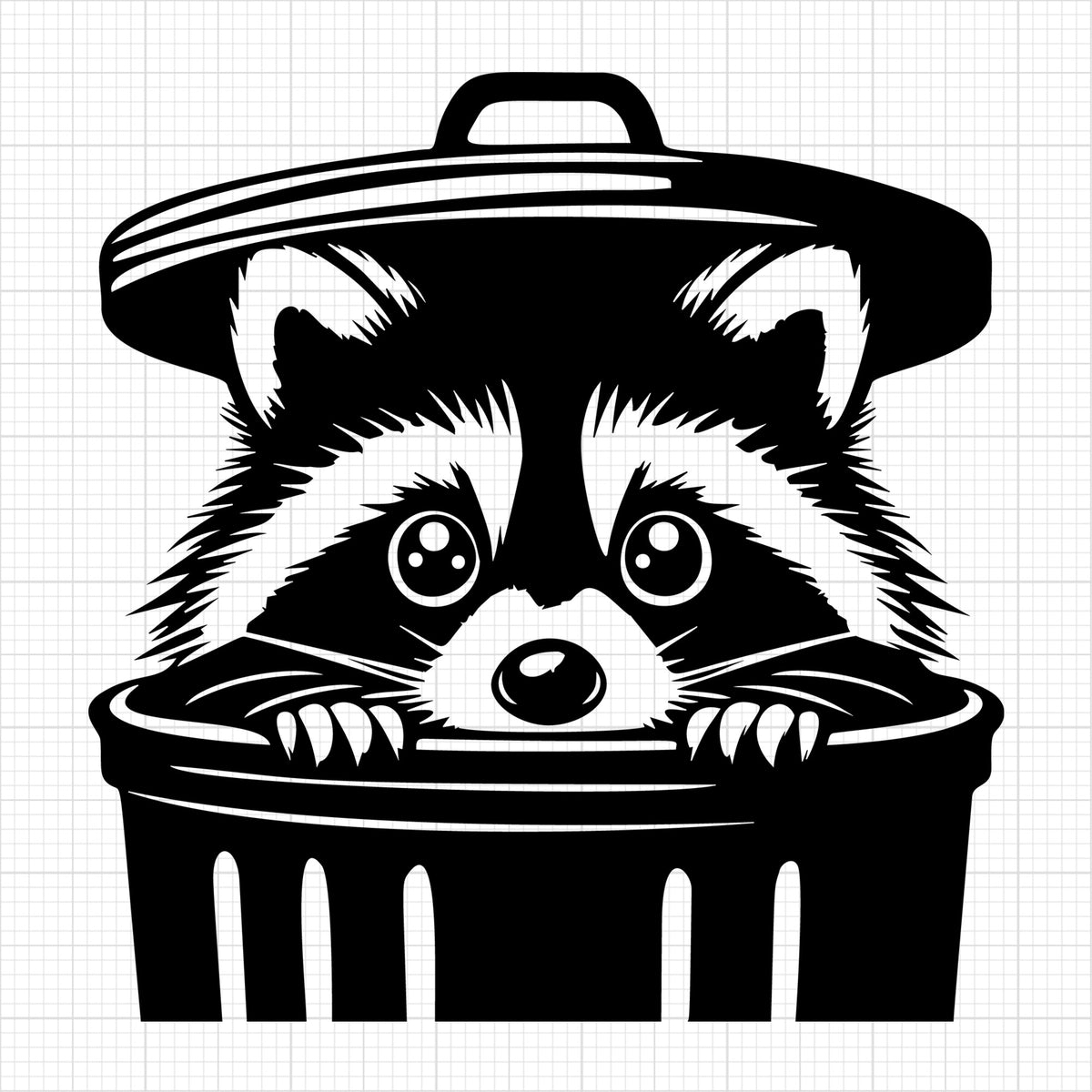 Raccoon Silhouette 22