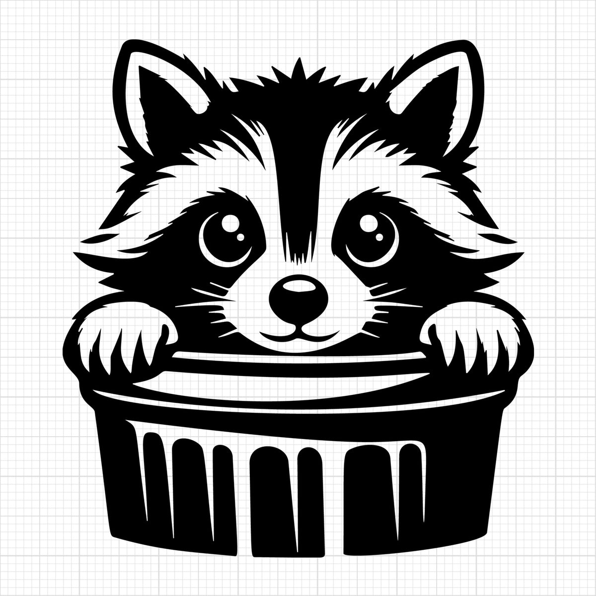Raccoon Silhouette 23