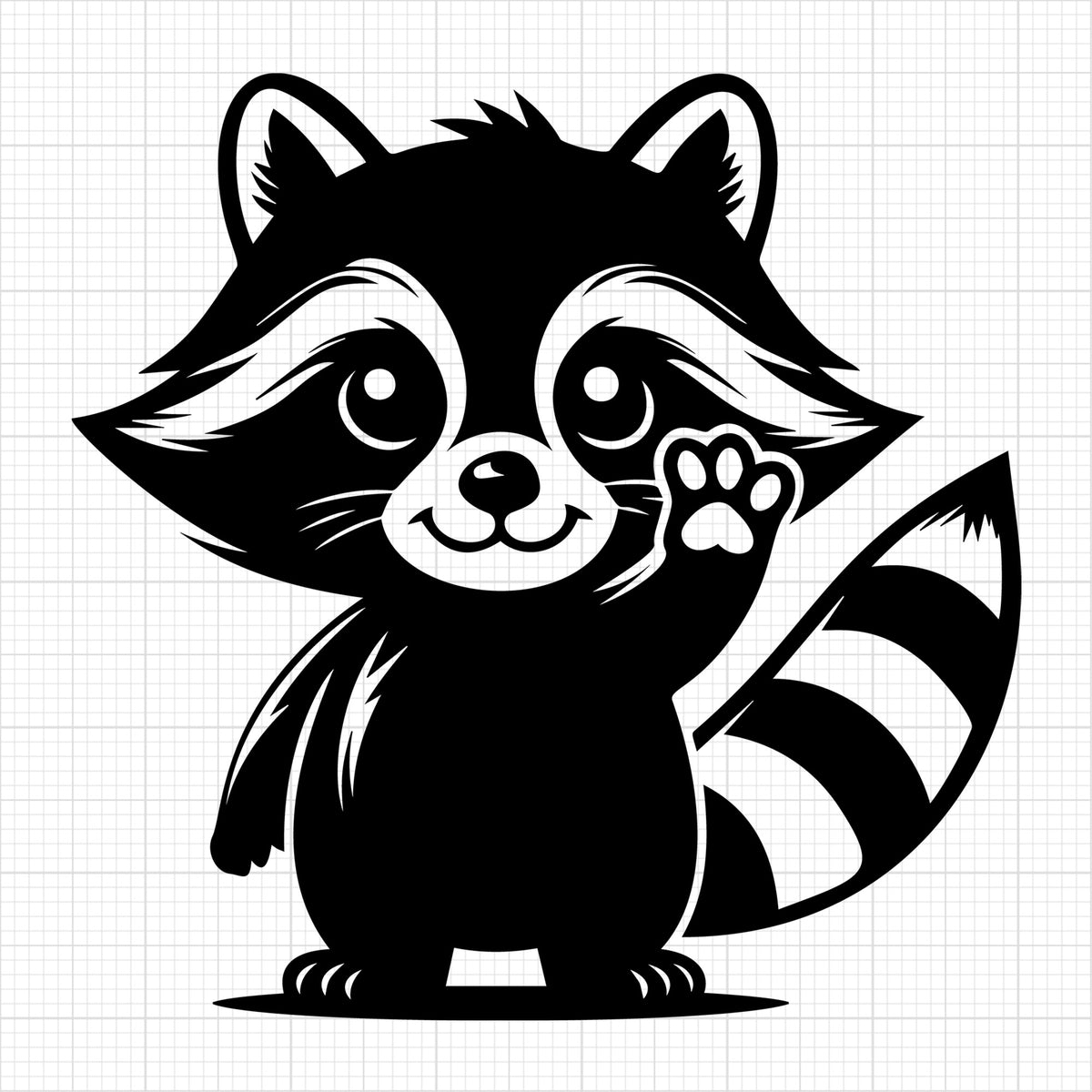Raccoon Silhouette 24
