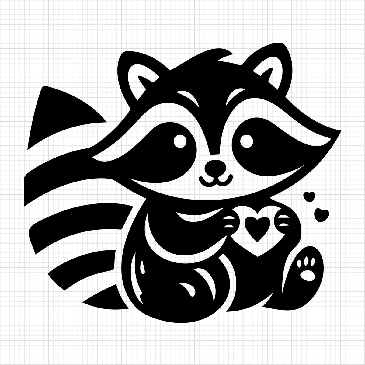Raccoon Silhouette 3