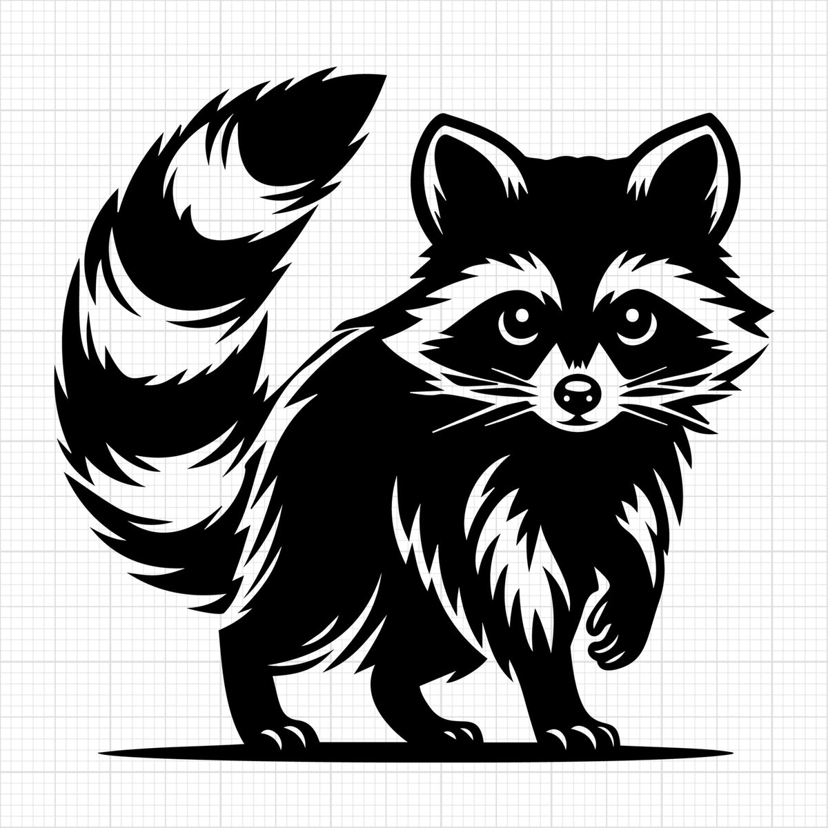 Raccoon Silhouette 30