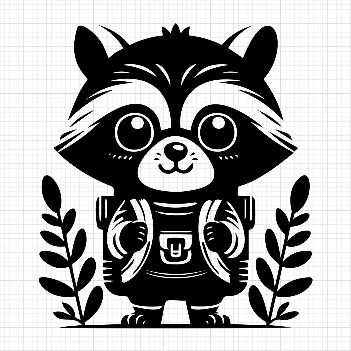 Raccoon Silhouette 32
