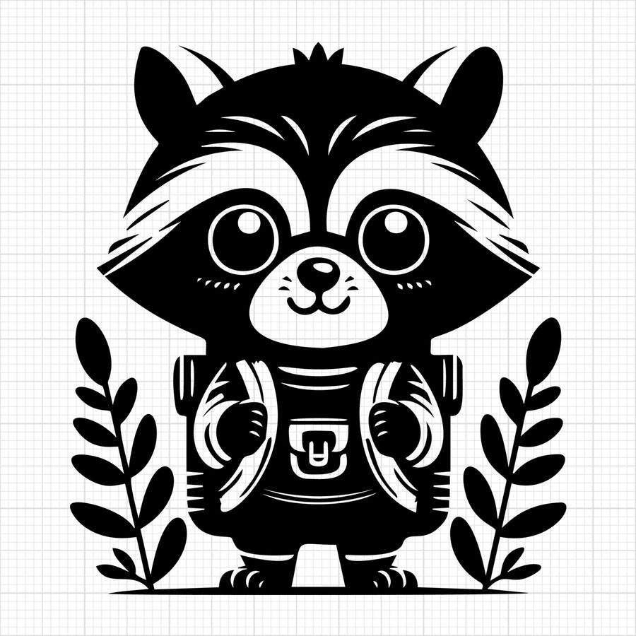 Raccoon Silhouette 32