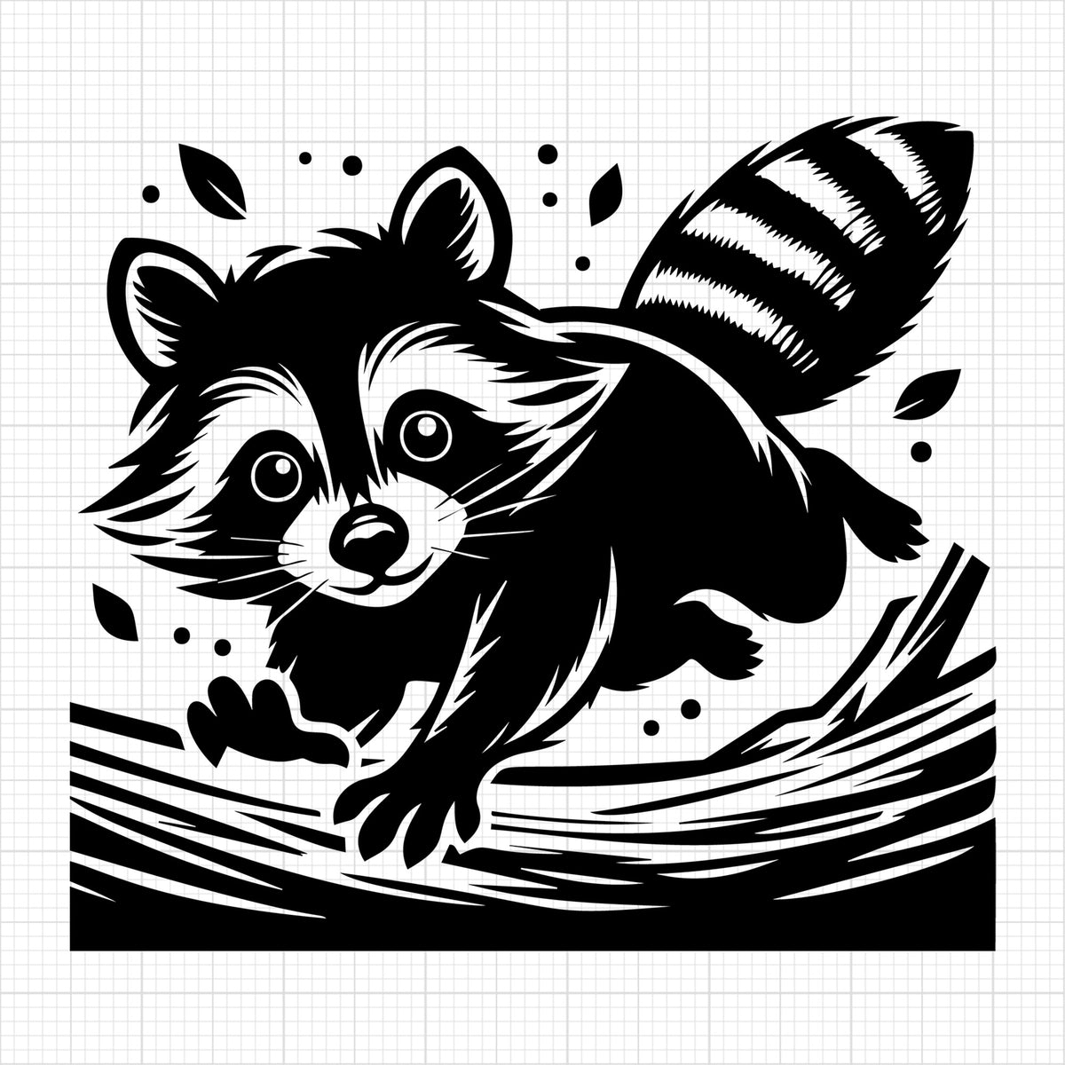Raccoon Silhouette 35