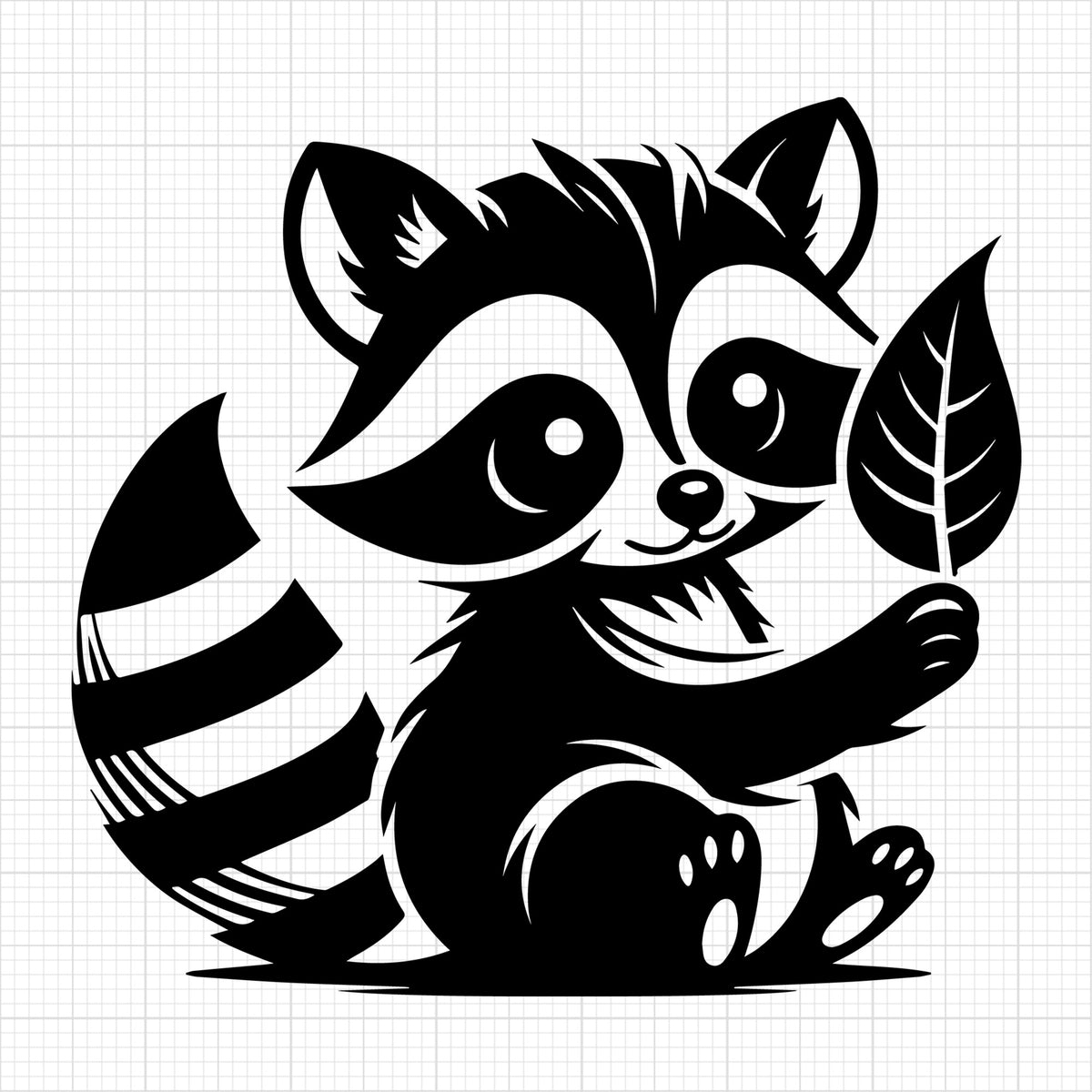 Raccoon Silhouette 38