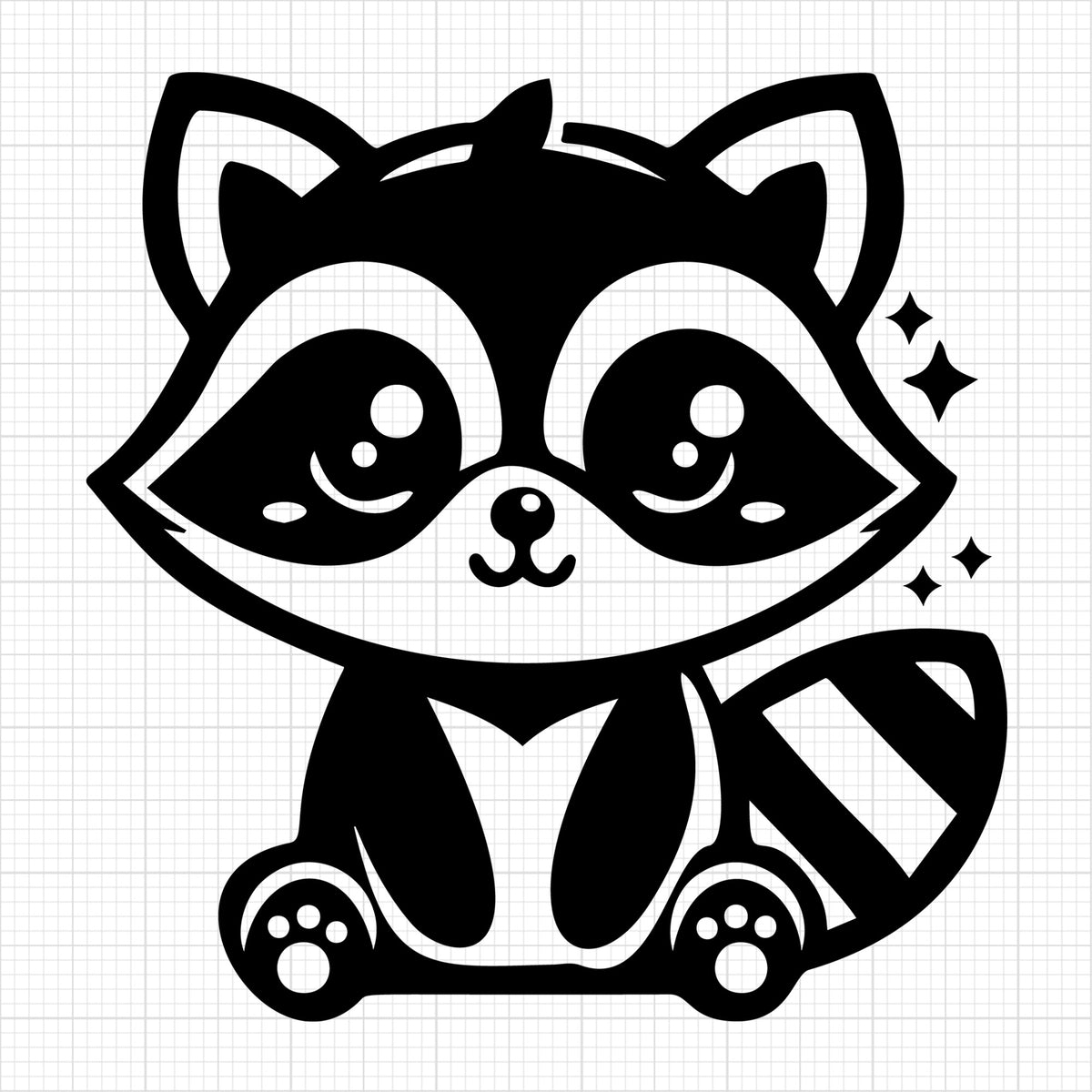 Raccoon Silhouette 4