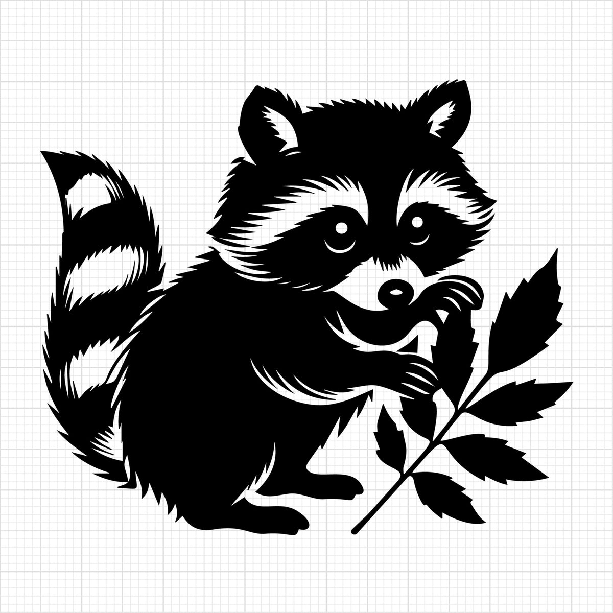 Raccoon Silhouette 40