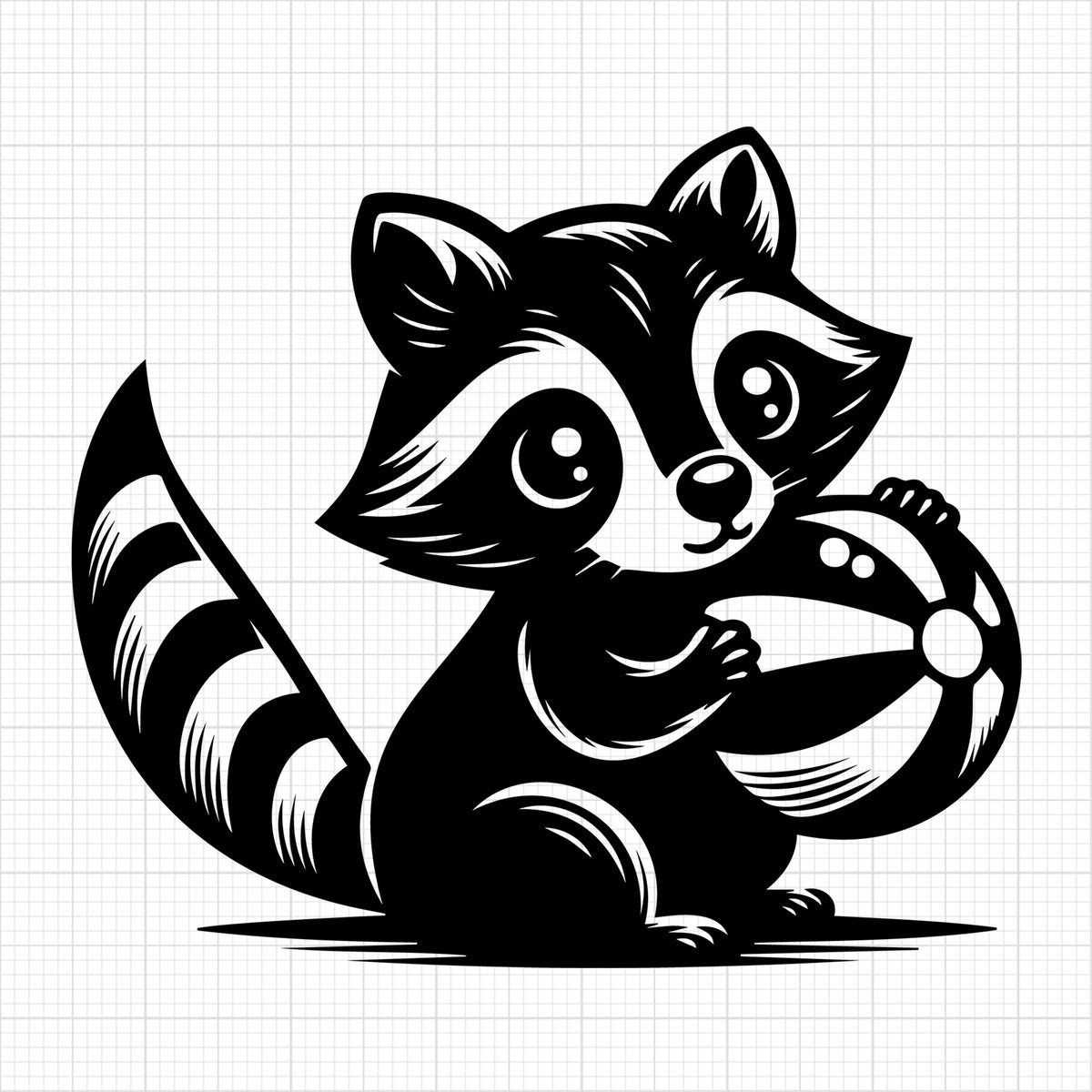 Raccoon Silhouette 47