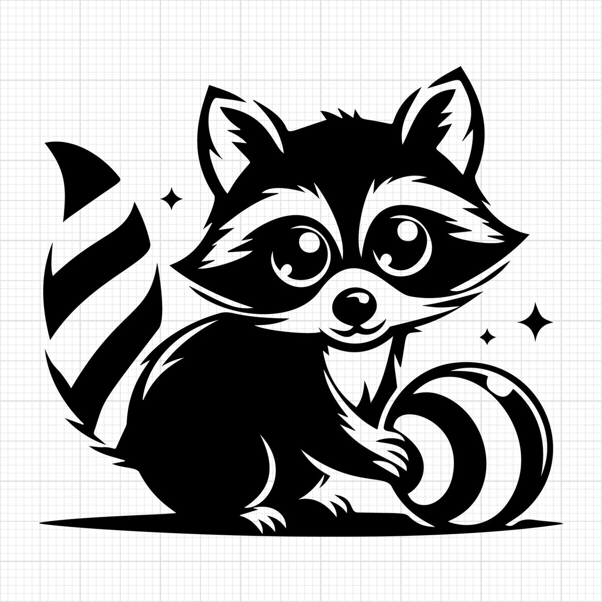 Raccoon Silhouette 48