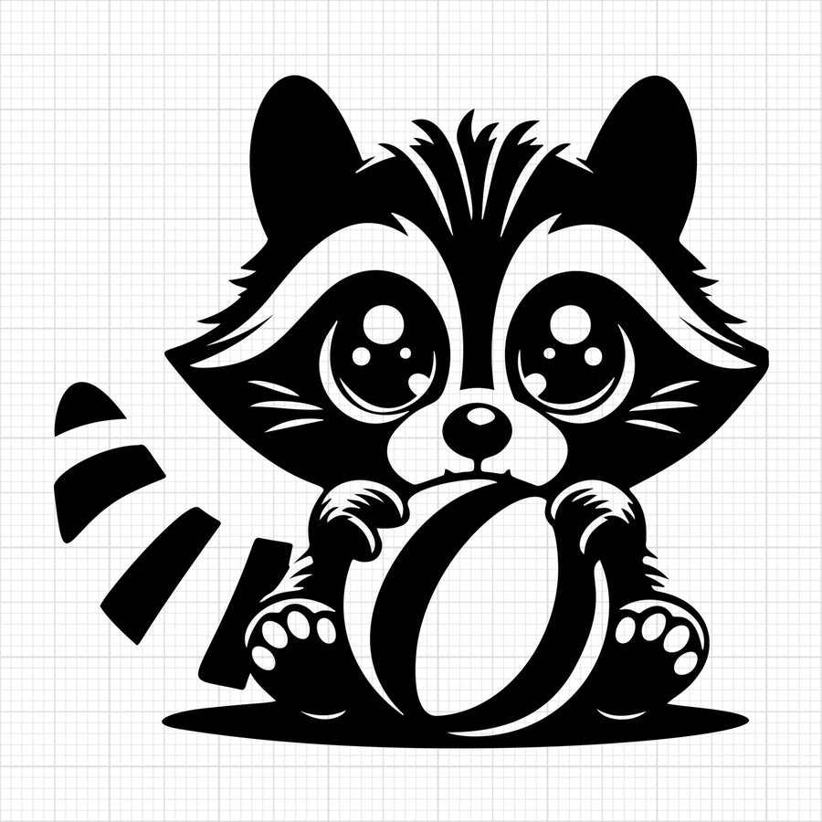 Raccoon Silhouette 50