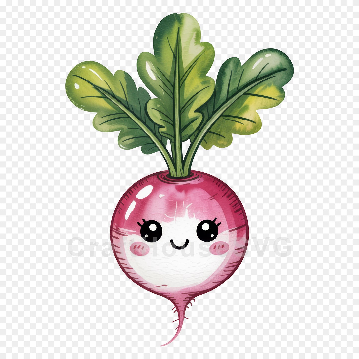 Kawaii Vegetables Clipart Sublimation Bundle PNG