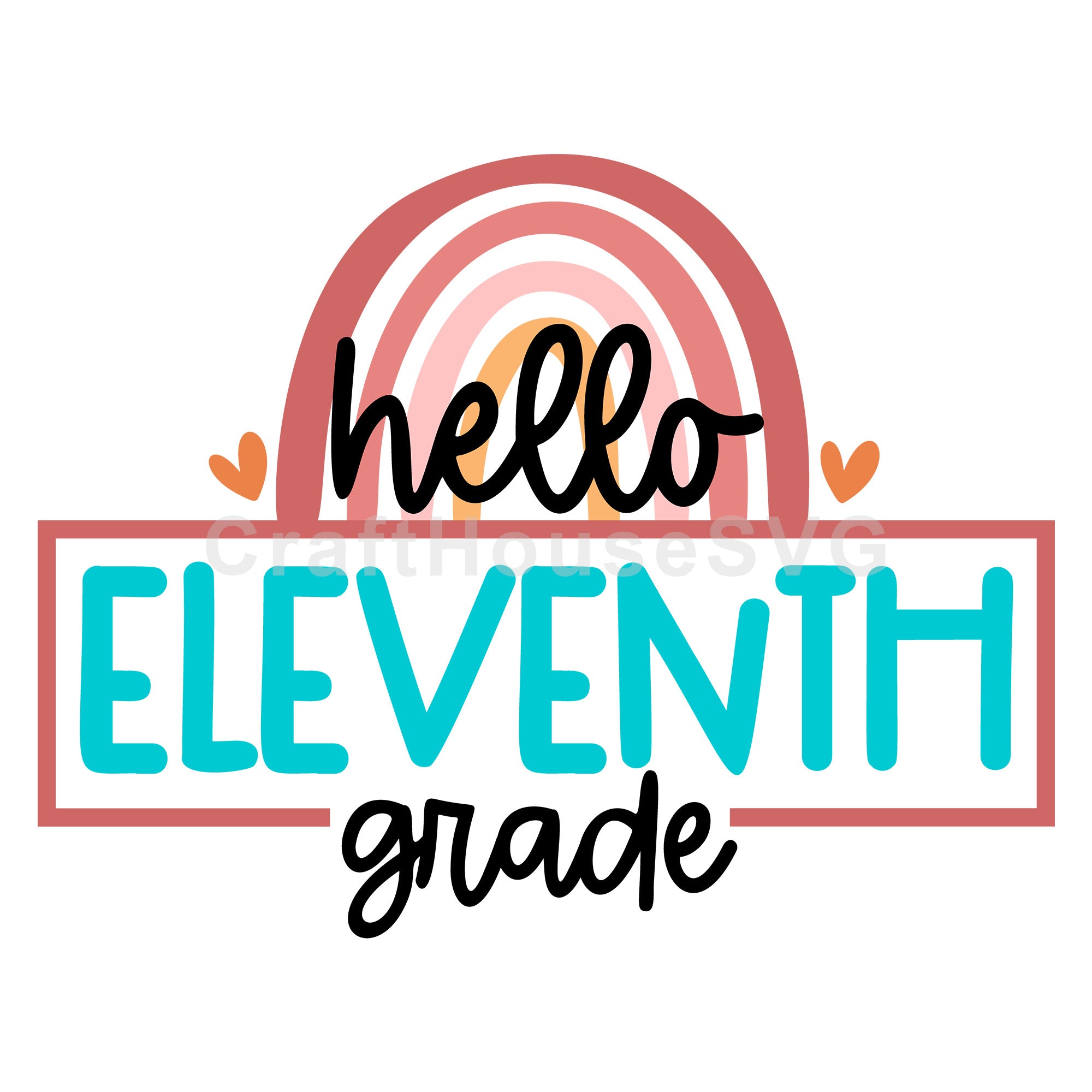 Rainbow hello eleventh grade SVG