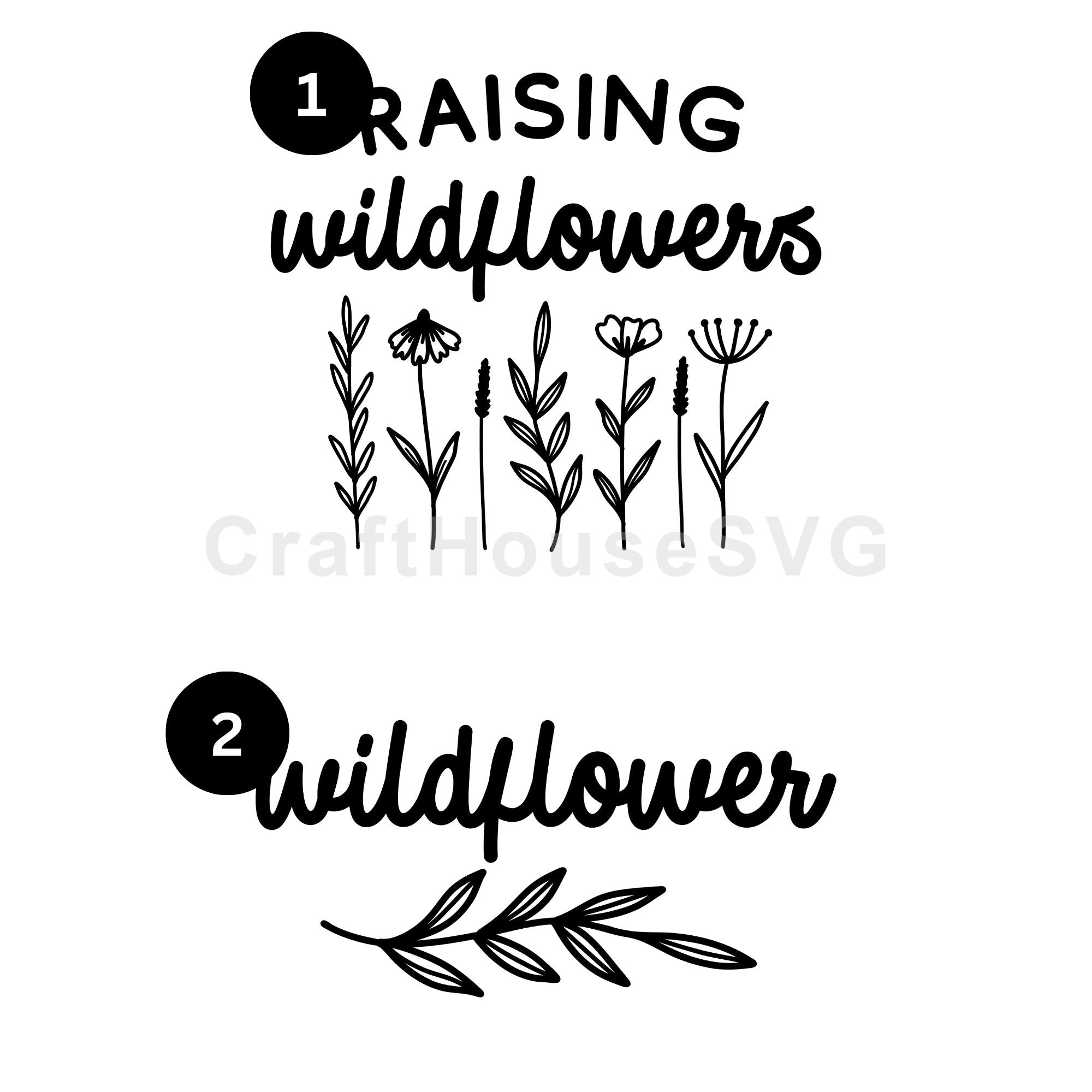 Raising Wildflowers Mommy and Me SVG