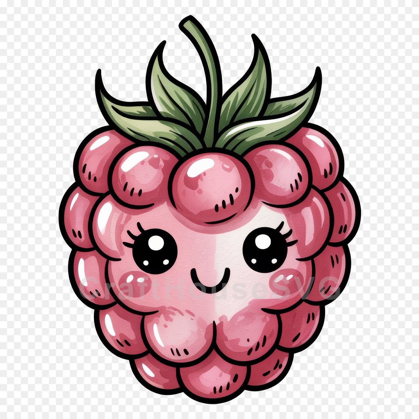 Kawaii Fruit Clipart Sublimation PNG Bundle