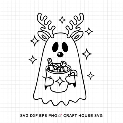 Cute Christmas Ghost SVG Bundle
