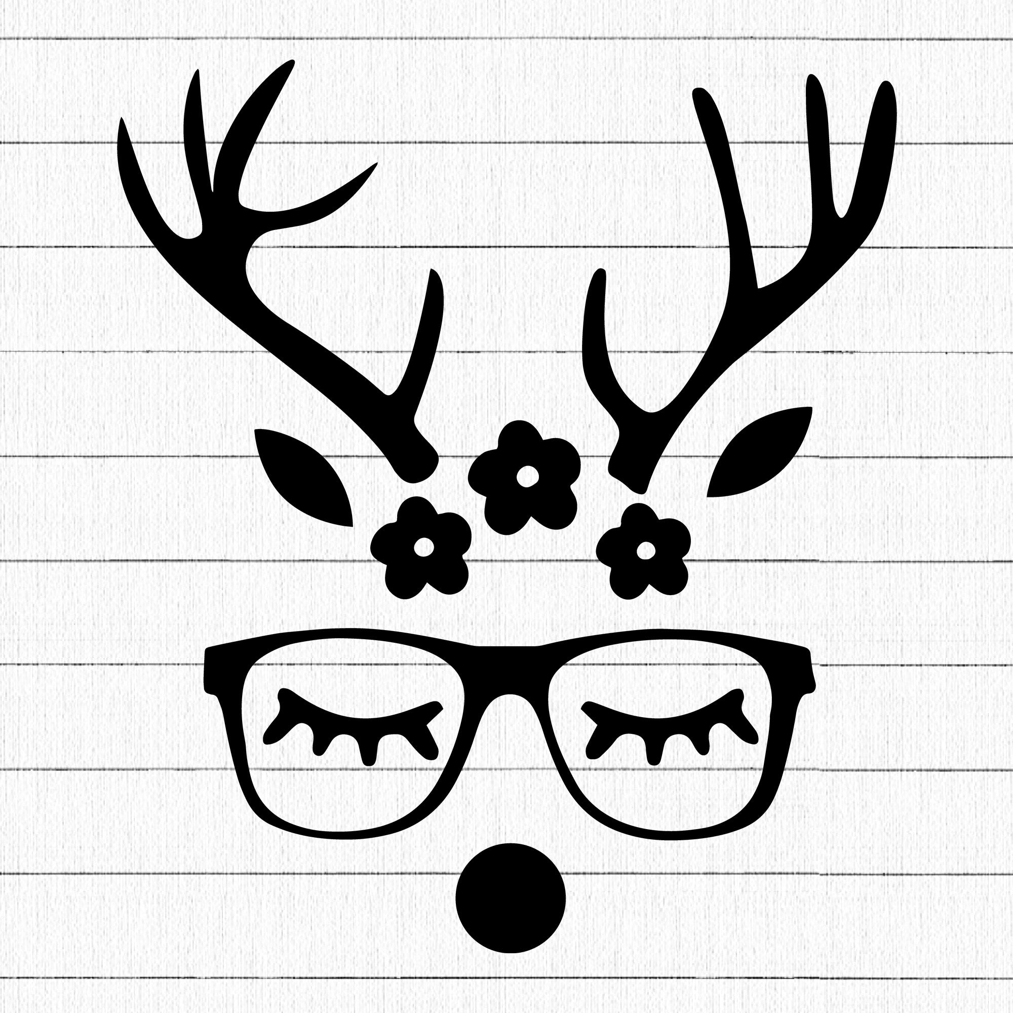 Reindeer girl SVG | M37F9