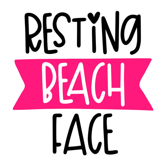 Resting beach face SVG
