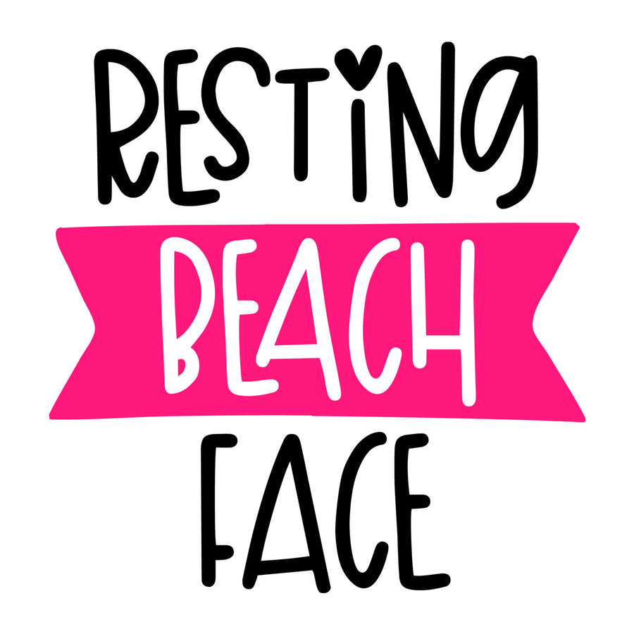Resting beach face SVG