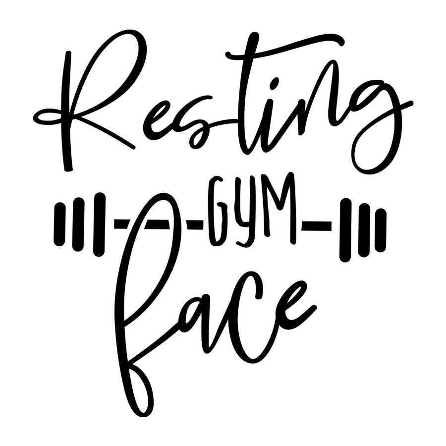 Resting gym face SVG