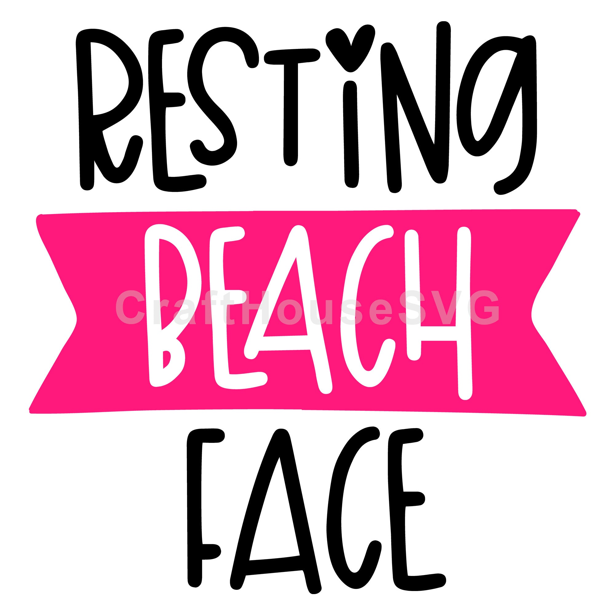 Resting beach face SVG | M48F | A Summer SVG cut file