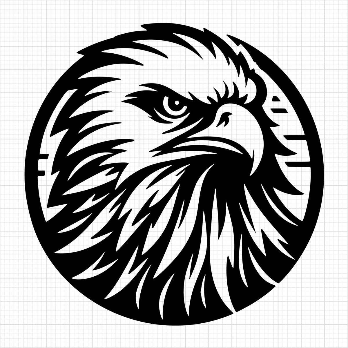 Round Eagle Head