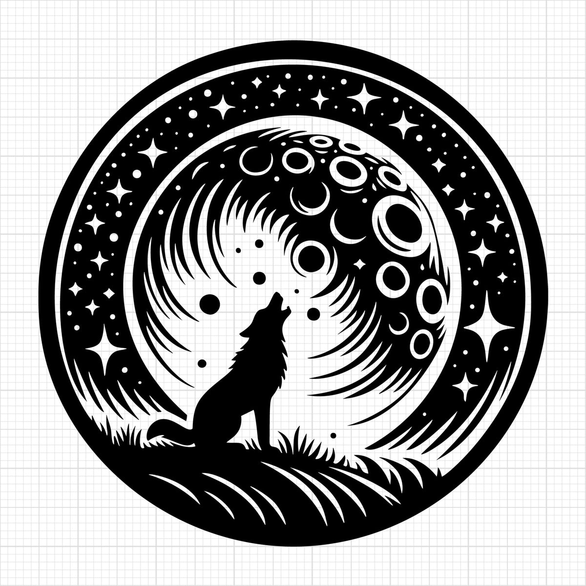 Round Wolf Howling
