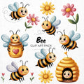 Bee Clipart Sublimation Bundle PNG - Craft House SVG
