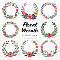 Floral Wreath Clipart Sublimation Bundle PNG - Craft House SVG
