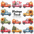Vintage Truck Clipart Sublimation Bundle PNG - Craft House SVG