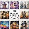 Watercolor Halloween 20oz Tumbler Wrap Bundle Sublimation Designs JPG - Craft House SVG