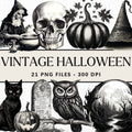 Vintage Halloween Sublimation Bundle Illustration Clipart Designs PNG - Craft House SVG
