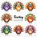 Turkey Clipart Sublimation Bundle PNG - Craft House SVG