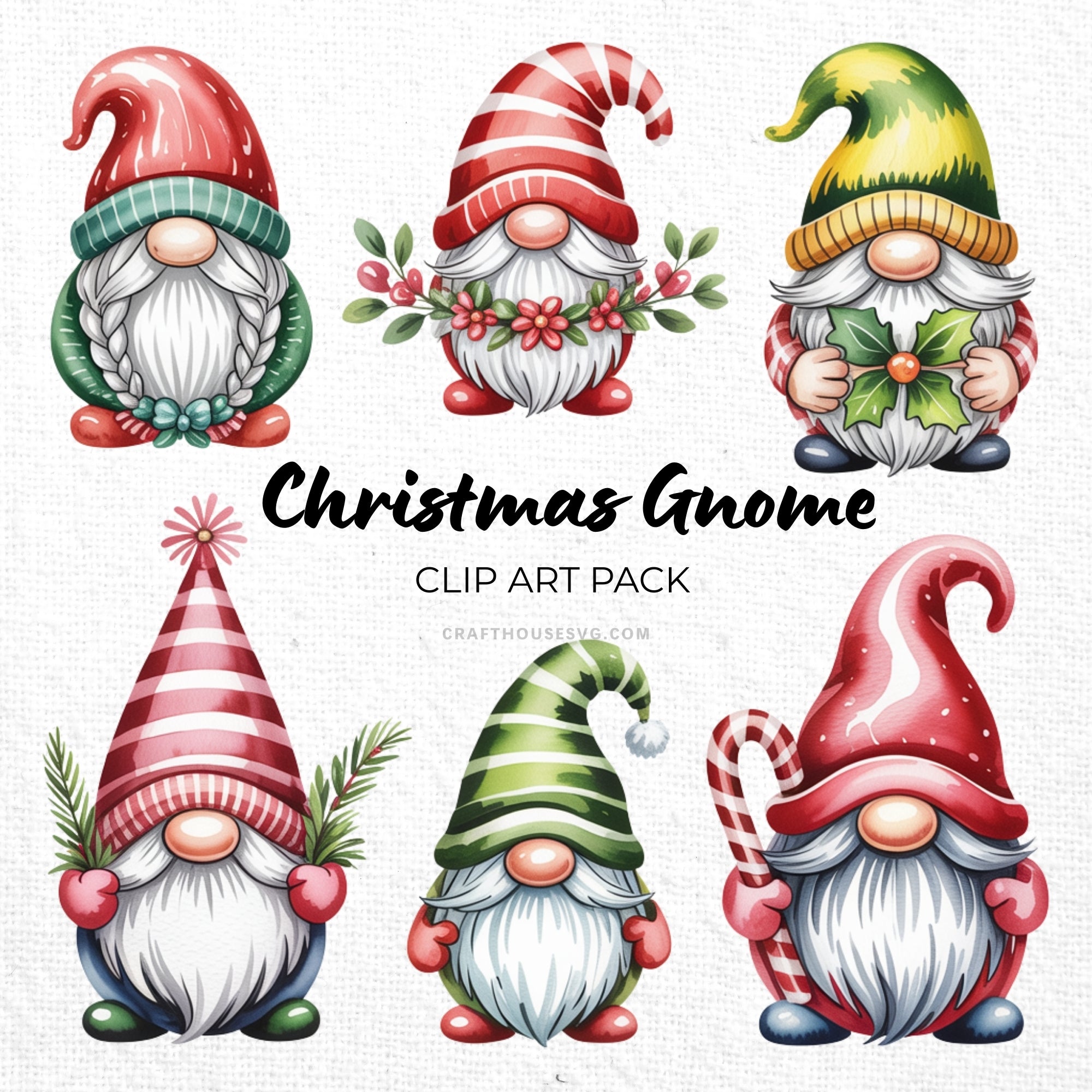 Gnome Clipart Sublimation Bundle PNG