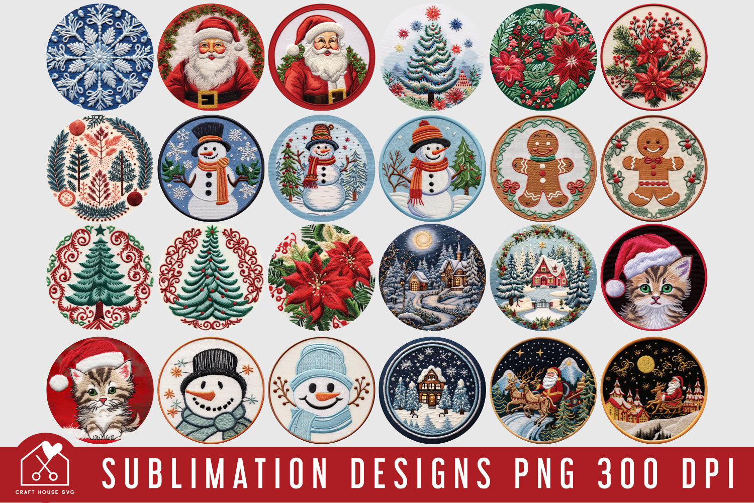 Christmas 3D Ornament Bundle Sublimation Designs PNG - Craft House SVG