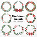 Christmas Wreath Clipart Sublimation Bundle PNG - Craft House SVG